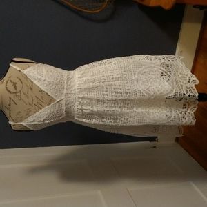 Charlotte Russe white lacework sundress Sz S